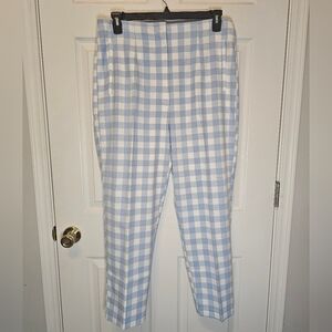 Zara Light Blue and White Pants